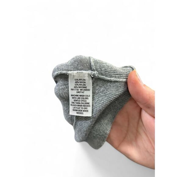 Mossimo Women's Gray Open Front Cardigan Light Weight 3/4 Sleeves Size Large - Picture 5 of 6